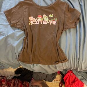 Brown strawberry shortcake vintage tee size small